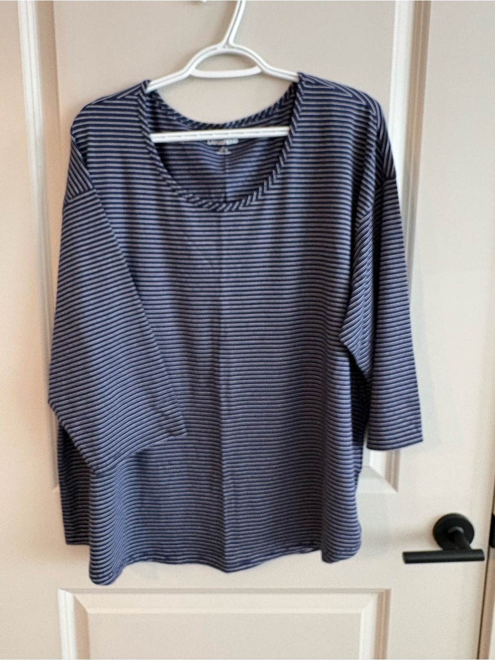 Land’s End Women's 3/4 Sleeve Lightweight Jersey Shirttail Tee - 2X
